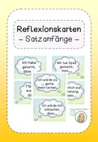 Vorschau - Merkblätter - Reflexionskarten zur Reihenreflexion oder Stundenreflexion - Deckblatt