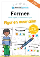 Vorschau - Arbeitsblätter - Vorschule: Formen & Figuren ausmalen (5 Übungen) - Deckblatt