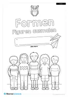 Vorschau - Arbeitsblätter - Vorschule: Formen & Figuren ausmalen (5 Übungen) - Seite 1