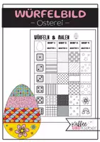 Vorschau - Mal- und Bastelvorlagen - Würfelbild: Osterei - würfeln und malen! :-) - Deckblatt