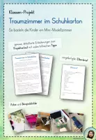 Vorschau - Mal- und Bastelvorlagen - Traumzimmer im Schuhkarton: Klassenprojekt - Deckblatt