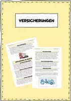 Vorschau - Unterrichtsreihen - Was ist eine Versicherung? Allgemeinwissen - Deckblatt