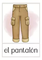Vorschau - Präsentationen/Tafelbilder - la ropa Bildkarten Spanisch Bild- und Wortkarten Kleidung - Seite 1