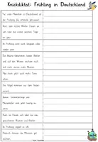 Aperçu - Feuilles d'exercices - dictée pratiquée "Frühling in Deutschland" Allemand - Page 2