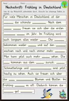 Aperçu - Feuilles d'exercices - dictée pratiquée "Frühling in Deutschland" Allemand - Page 3
