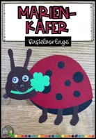 Vorschau - Mal- und Bastelvorlagen - Marienkäfer - Bastelvorlage (Fensterbild) - Deckblatt