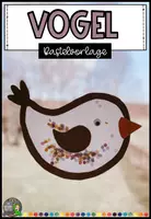 Vorschau - Mal- und Bastelvorlagen - Vogel - Bastelvorlage (Fensterbild) - Deckblatt