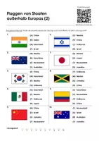 Vorschau - Arbeitsblätter - Flaggen verschiedener Staaten - 9 Arbeitsblätter Multiple Choice - Deckblatt