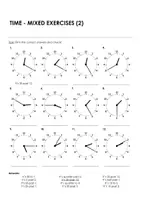 Aperçu - Feuilles d'exercices - TIME - MIXED EXERCISES (2) pour l'enseignement de l'anglais - Page de couverture