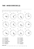 Aperçu - Feuilles d'exercices - TIME - MIXED EXERCISES (3) pour l'enseignement de l'anglais - Page 2