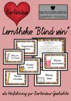 Vorschau - Stationenlernen - Lerntheke Blind sein - Ideen für Stationen - - Deckblatt