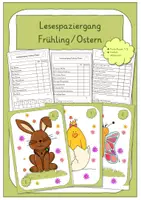 Vorschau - Arbeitsblätter - Lesespaziergang Frühling/Ostern - Deckblatt