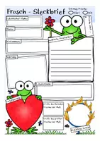Aperçu - Apprentissages en autonomie - FROSCH Steckbrief deutsch / allemand Biologie / bilingualer Unterricht - Page 1