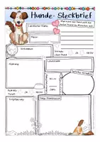 Aperçu - Apprentissages en autonomie - HUNDE Steckbrief deutsch / allemand Biologie / bilingualer Unterricht - Page 1