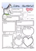 Aperçu - Apprentissages en autonomie - ZEBRA Steckbrief deutsch / allemand Biologie / bilingualer Unterricht - Page 1
