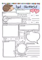 Aperçu - Feuilles d'exercices - IGEL Steckbrief deutsch / allemand Biologie / bilingualer Unterricht - Page 1