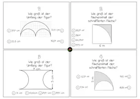 Vorschau - Arbeitsblätter - Faltlochspiel zusammengesetzte Kreisflächen - Seite 2