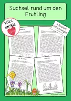 Vorschau - Arbeitsblätter - Buchstabengitter/Suchsel/Wörtersuche rund um den Frühling - Deckblatt