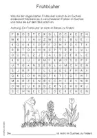 Vorschau - Arbeitsblätter - Buchstabengitter/Suchsel/Wörtersuche rund um den Frühling - Seite 1