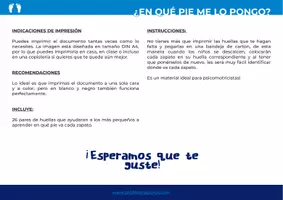 Vista previa - Unidades / Secuencias / Situaciones de Aprendizaje - Carteles ¿En qué pie me lo pongo? - página 2