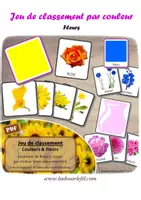 Aperçu - Apprentissages en autonomie - Jeu de classement par couleur - Fleurs - Page de couverture
