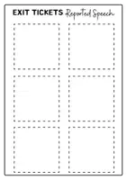 Vorschau - Spiele - Exit Ticket Reported Speech Post-Its zum bedrucken. - Seite 1