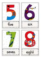Vorschau - Poster - Flashcards - Numbers / Zahlen - Bildkarten für Englisch - Seite 2