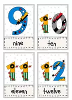 Vorschau - Poster - Flashcards - Numbers / Zahlen - Bildkarten für Englisch - Seite 3