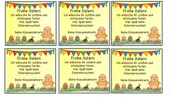 Vorschau - Anderer Materialtyp - Classroom management Grußkärtchen Ostern 2022 - Seite 1