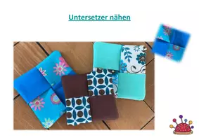 Vorschau - Bildkarten - Nähanleitung für Untersetzer - Deckblatt