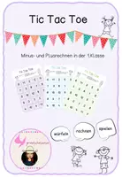 Vorschau - Spiele - TicTacToe Würfelspiel für erstes Plus- und Minusrechnen - Deckblatt
