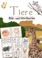Vorschau - Poster - Tiere - Bild- und Wortkarten (DAF/DAZ) Flashcards - Deckblatt