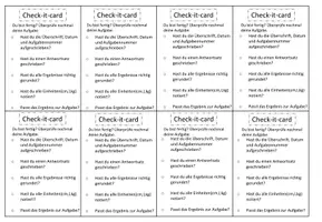 Vorschau - Fördermaterial/Inklusion - Checkit-card Mathematik für Schnelle, Checkliste - Seite 1