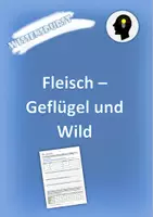 Vorschau - Arbeitsblätter - Fleisch: Geflügel und Wild - Arbeitsblatt mit Lösungen - Deckblatt