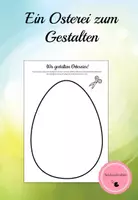 Vorschau - Mal- und Bastelvorlagen - Wir gestalten ein Osterei (für das Fenster oder die Wand) - Deckblatt