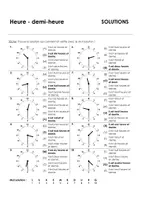 Vorschau - Arbeitsblätter - Uhrzeit französisch - Multiple Choice - Seite 1
