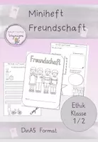 Vorschau - Arbeitsblätter - Miniheft Freundschaft Ethik Klasse 1/2 - Deckblatt
