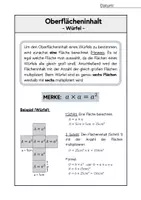 Vorschau - Poster - Oberflächeninhalt (Würfel und Quader) | Beispielkarte - Deckblatt