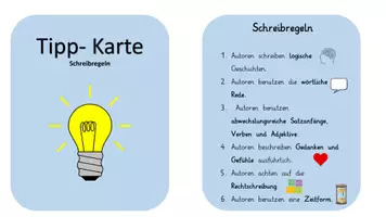 Vorschau - Merkblätter - Tipp-Karten Schreibreise - Deckblatt