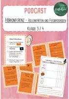 Vorschau - Unterrichtsreihen - Podcast - Hörkonferenz - Rollenkarten & Feedbackbogen - Deckblatt