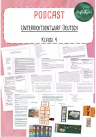 Vorschau - Stundenentwürfe - Podcast - schriftlicher Unterrichtsentwurf - Klasse 4 - Deckblatt