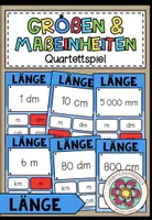 Vorschau - Spiele - GRÖßEN UND MAßEINHEITEN - Länge (Quartettspiel) - Deckblatt