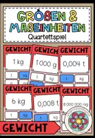 Vorschau - Spiele - GRÖßEN UND MAßEINHEITEN - Gewicht (Quartettspiel) - Deckblatt