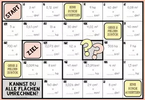 Vorschau - Spiele - GRÖßEN UND MAßEINHEITEN - Fläche (Brettspiel) - Seite 1