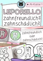 Vorschau - Unterrichtsreihen - Leporello Zähne | zahnfreundlich oder zahnschädlich? | Zahngesundheit - Deckblatt