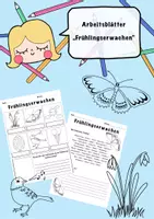 Vorschau - Arbeitsblätter - Frühlingserwachen - Arbeitsblatt und Wortsammlung - Deckblatt