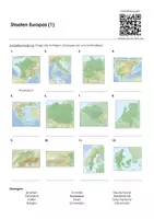 Vorschau - Arbeitsblätter - Europa (Arbeitsblatt mit Lösungen mit Landkarten) - Deckblatt
