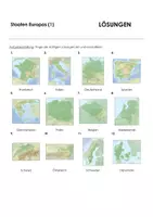 Vorschau - Arbeitsblätter - Europa (Arbeitsblatt mit Lösungen mit Landkarten) - Seite 1