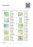 Vorschau - Arbeitsblätter - Amerika / Afrika / Asien (Multiple Choice mit Landkarten) - Deckblatt