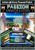Vorschau - Unterrichtsreihen - Jesus PASSION - Karwoche + Ostern | Interaktive PowerPoint | Sofort einsetzbar - Religion - Deckblatt